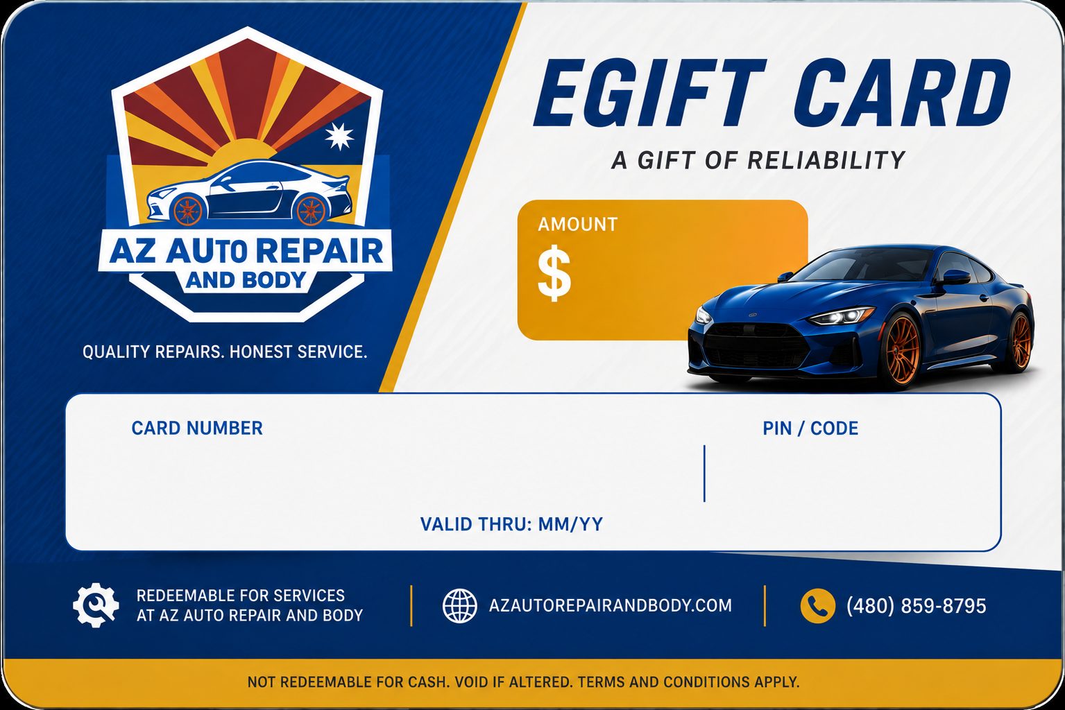 AZ Auto Repair and Body eGift Card